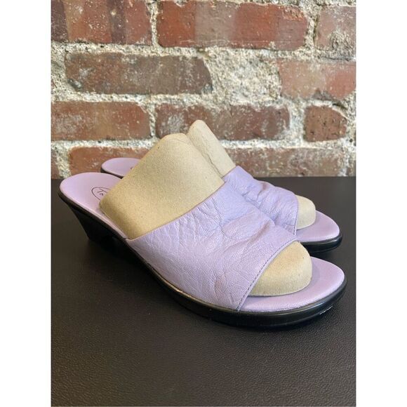 Talbots Powder Purple Slide-on Heels Size 7B - Picture 1 of 6